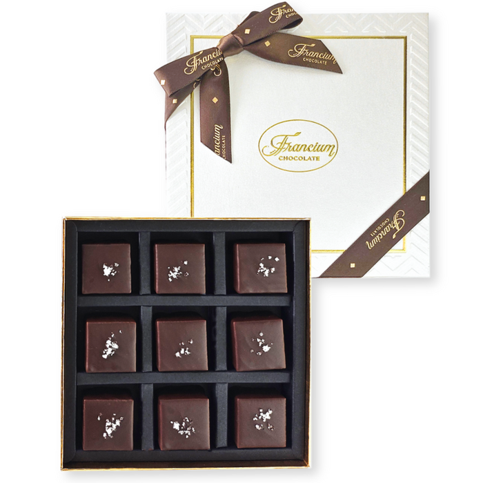 Dark Chocolate enrobed Sea Salt Caramel – Francium Chocolate™