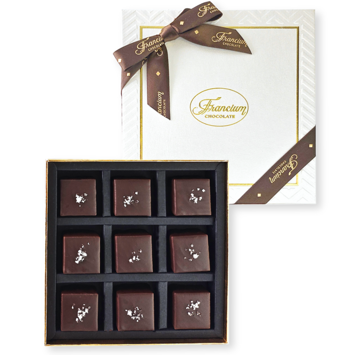 Dark Chocolate enrobed Sea Salt Caramel - 9 Pieces