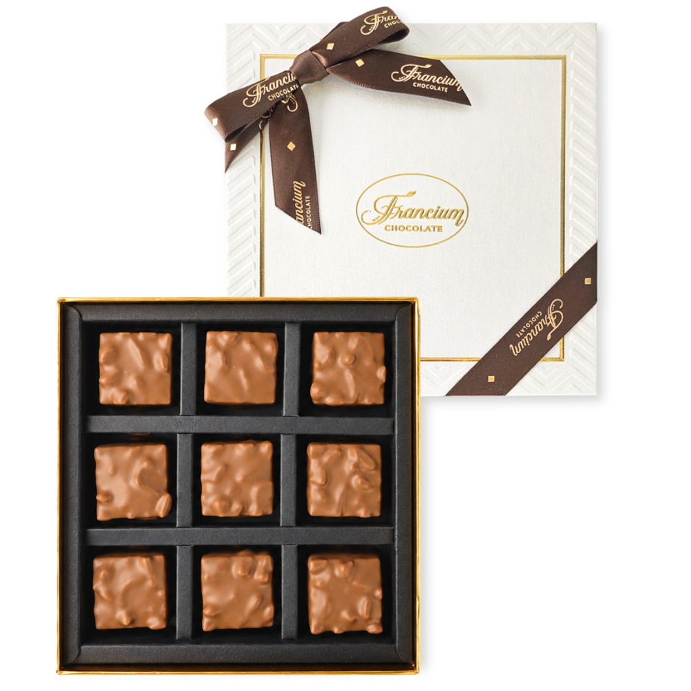 Milk Chocolate enrobed Pecan Caramel - 9 Pieces – Francium Chocolate™